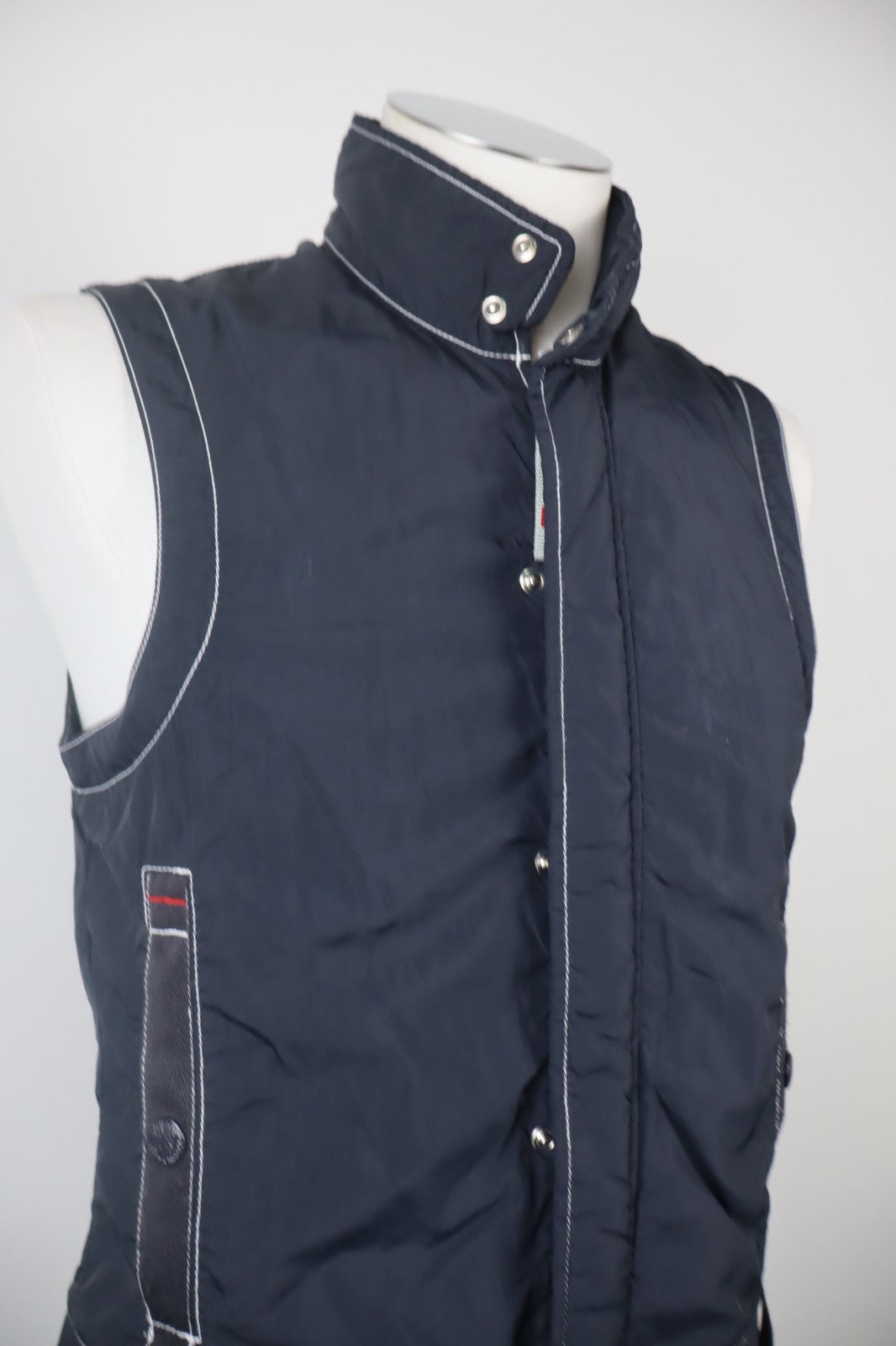 ARMANI JEANS GIUBBINO SMANICATO GILET UOMO TG 46 MAN CASUAL VINTAGE JACKET
