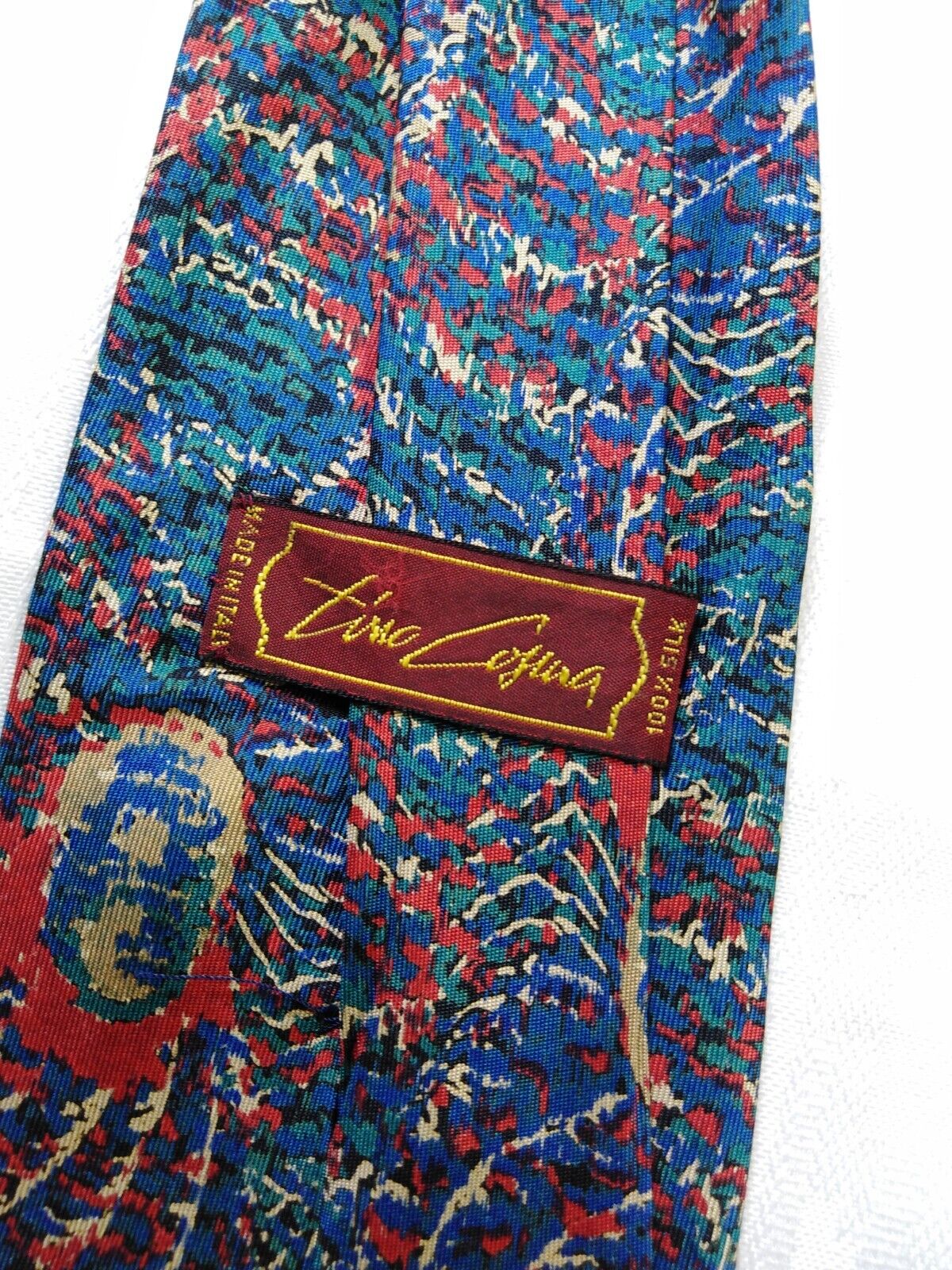 TINO COSMA 100% SETA SILK TIE CRAVATTA NECKTIE ITALY VINTAGE CLASSIC