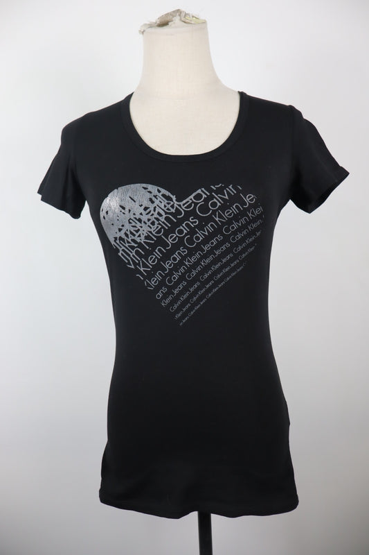 CALVIN KLEIN JEANS MAGLIA DONNA TG. M WOMAN CASUAL VINTAGE T- SHIRT COTONE