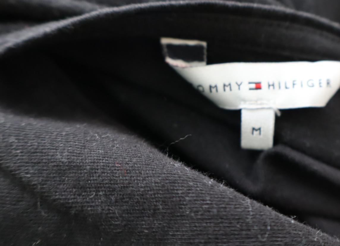 TOMMY HILFIGER MAGLIA COTONE DONNA TG. M WOMAN CASUAL VINTAGE T-SHIRT NERO