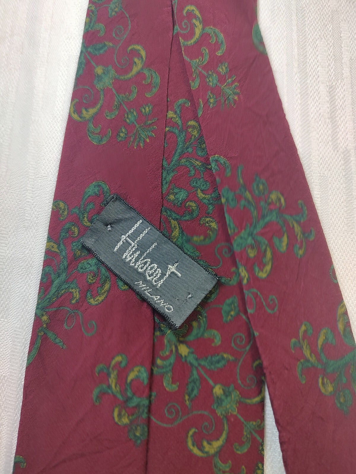 HUBERT 100% SILK TIE SETA CRAVATTA NECKTIE MADE IN ITALY CLASSIC