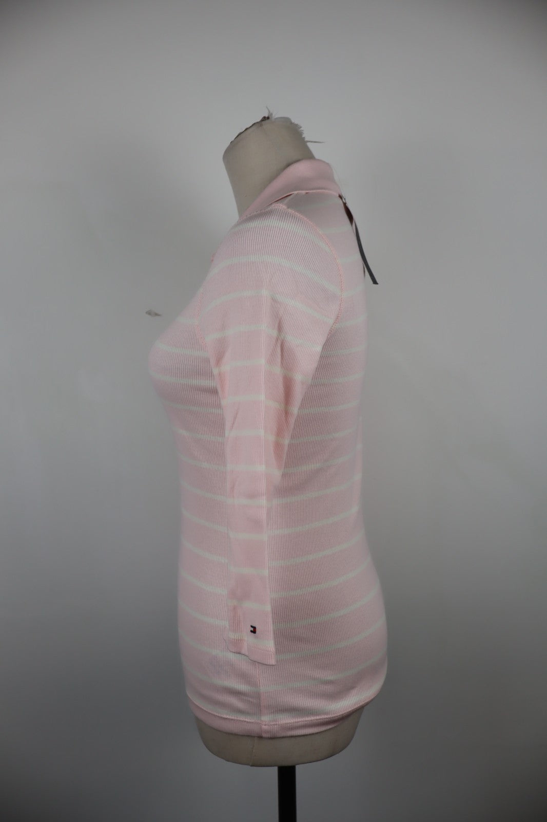 TOMMY HILFIGER POLO MAGLIA DONNA COTONE TG. S WOMAN SHIRT CASUAL VINTAGE CON TAG