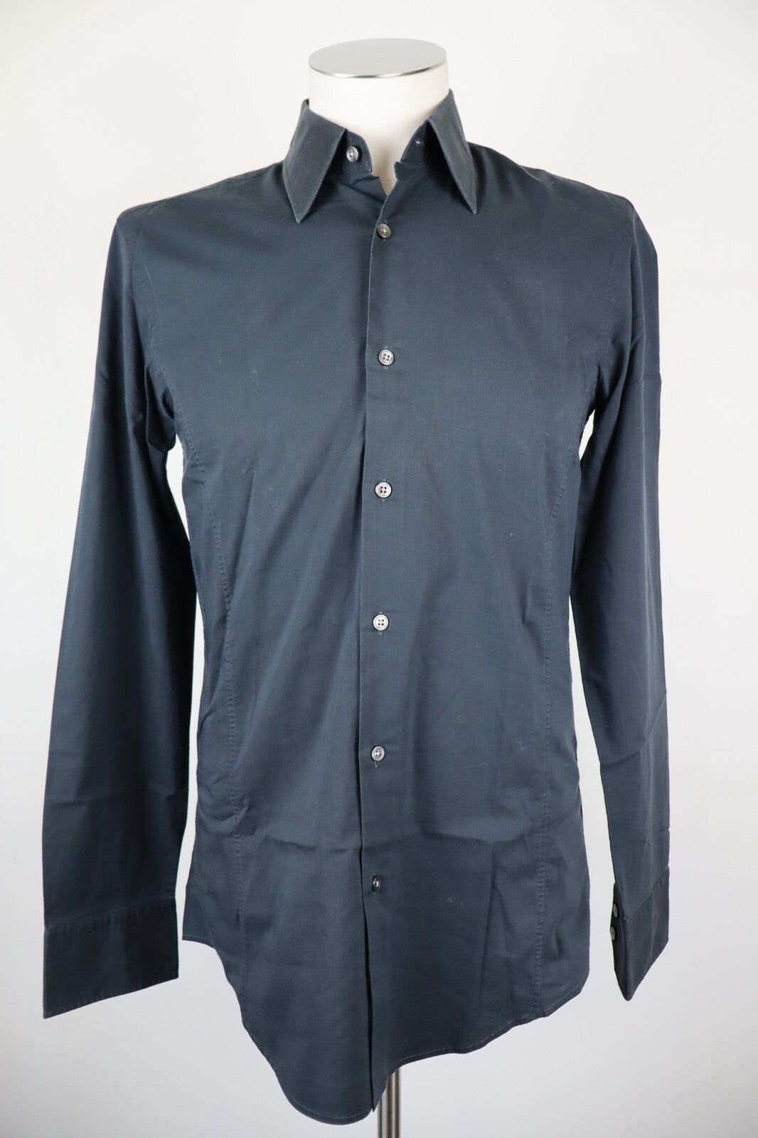 HUGO BOSS CAMICIA UOMO TG 39 15 1/2 SLIM MAN CASUAL VINTAGE SHIRT COTONE COTTON