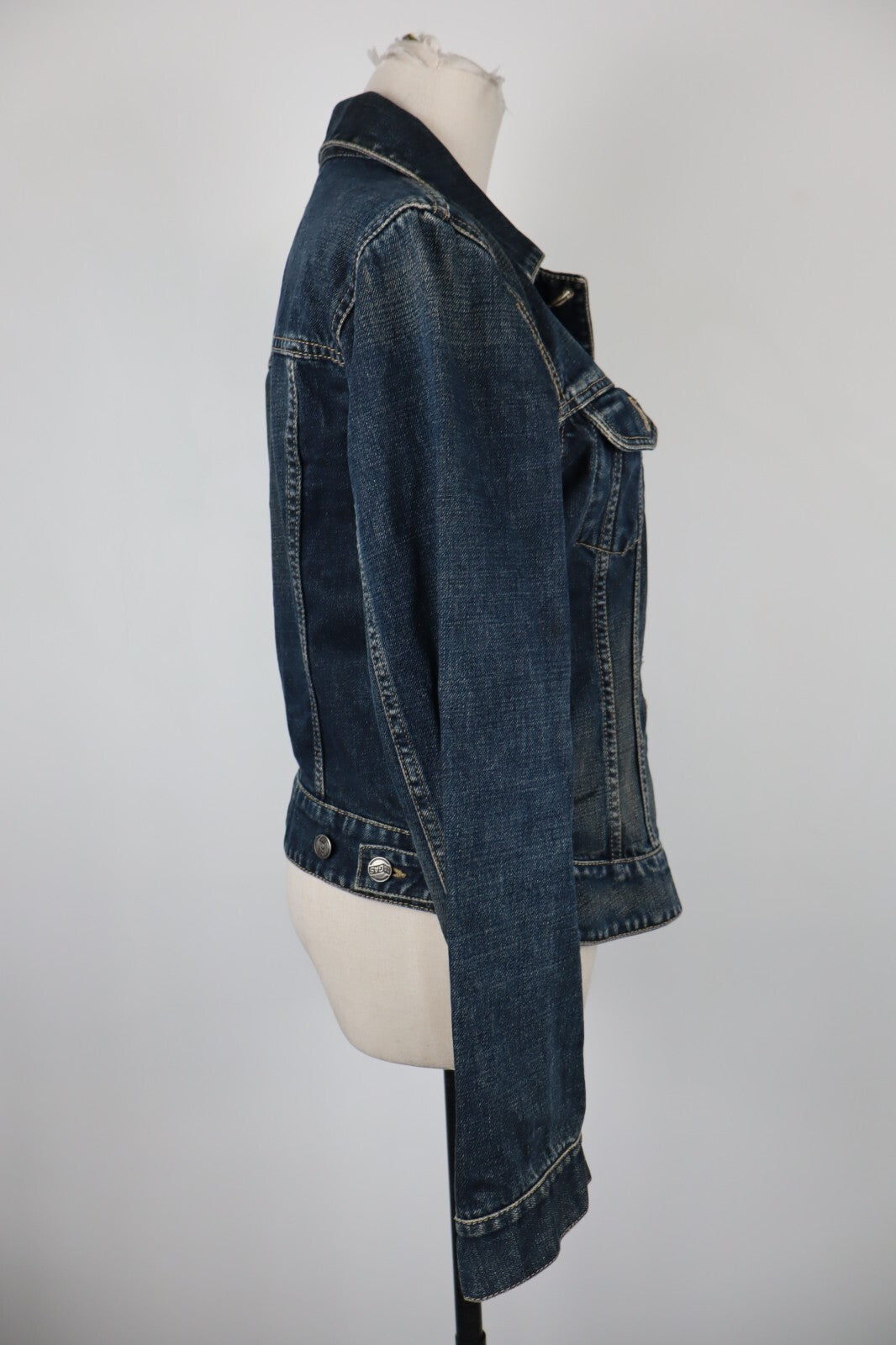 GAS JEANS GIUBBINO DONNA Tg. M WOMAN CASUAL JACKET COTONE COTTON DENIM VINTAGE
