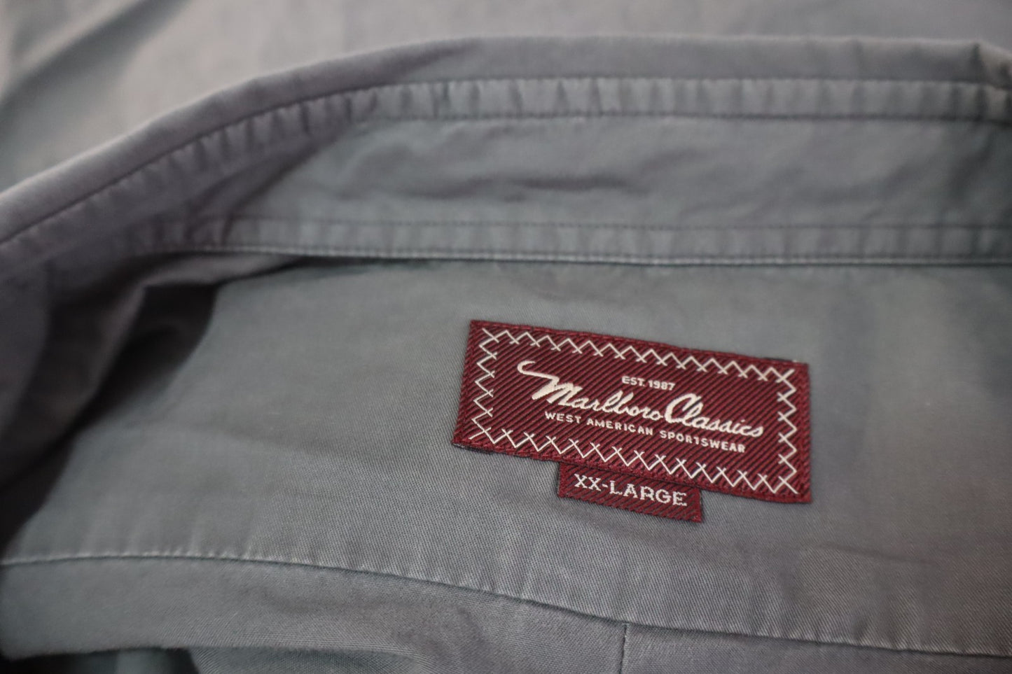 MARLBORO CLASSICS CAMICIA UOMO TG. 2XL MAN CASUAL VINTAGE SHIRT COTONE COTTON