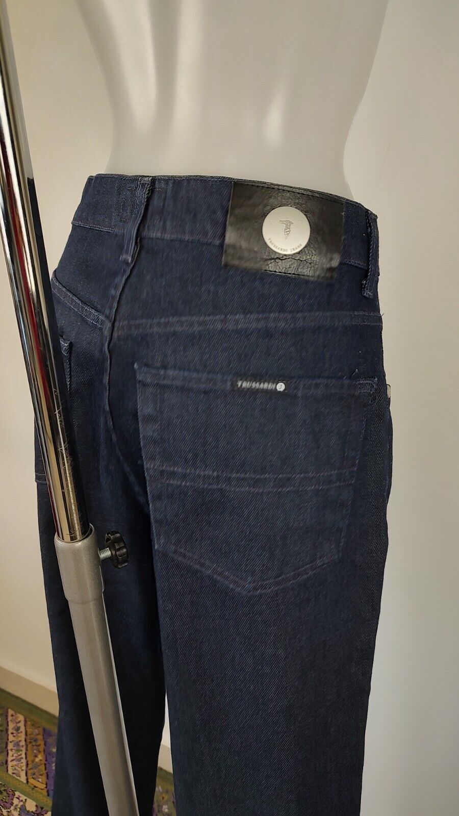 TRUSSARDI PANTALONE DONNA CASUAL 48 WOMAN VINTAGE PANTS DENIM VINTAGE