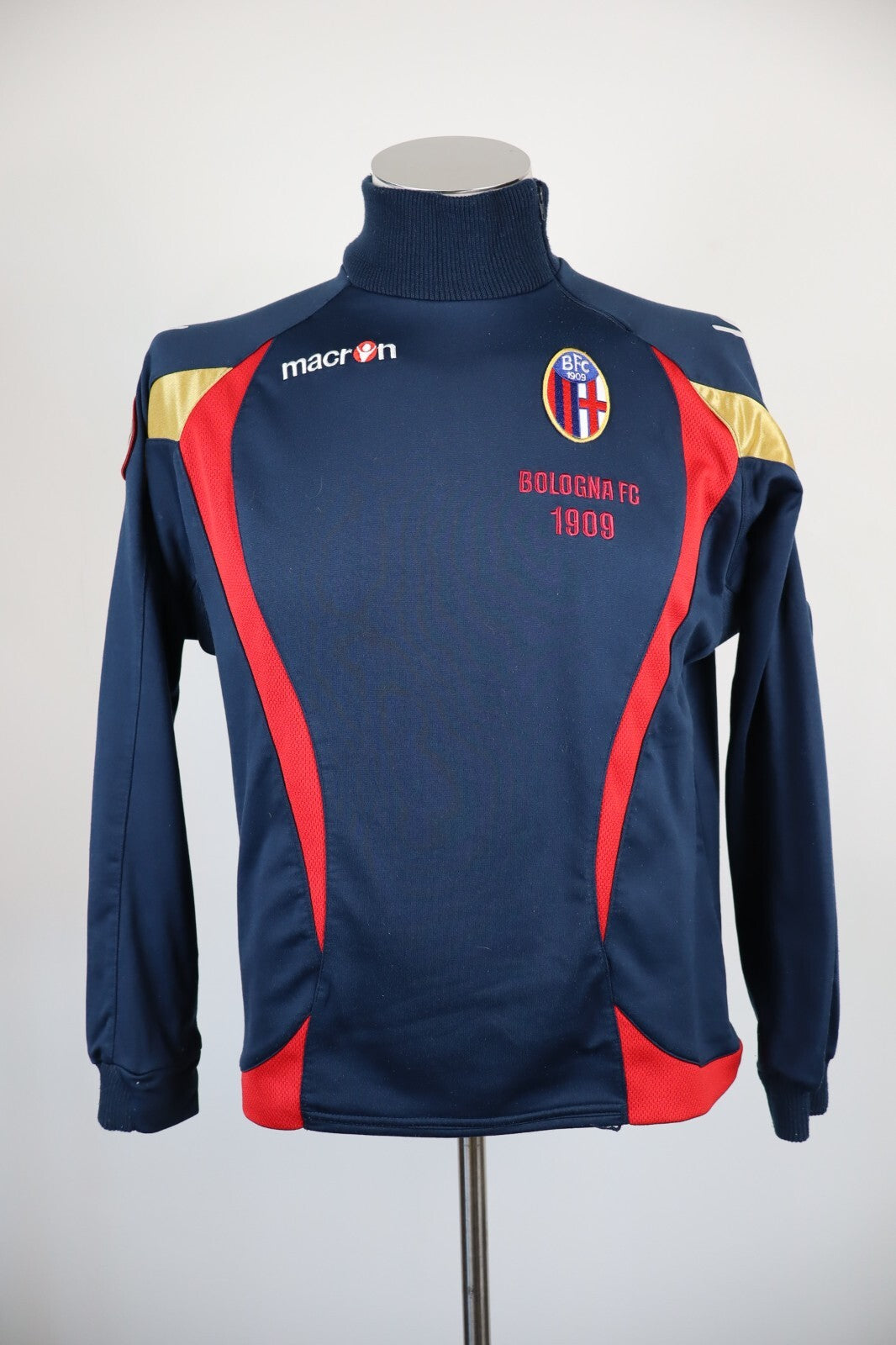 MACRON  BOLOGNA MAGLIA T-SHIRT CALCIO UOMO TG XS SOCCER SHIRT TRIKOT JERSEY