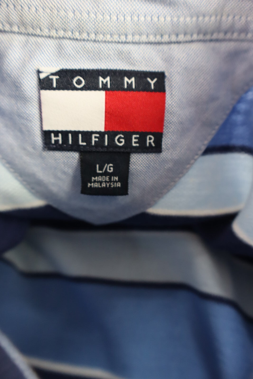 TOMMY HILFIGER POLO MAGLIA UOMO COTONE TG. L MAN COTTON SHIRT CASUAL VINTAGE
