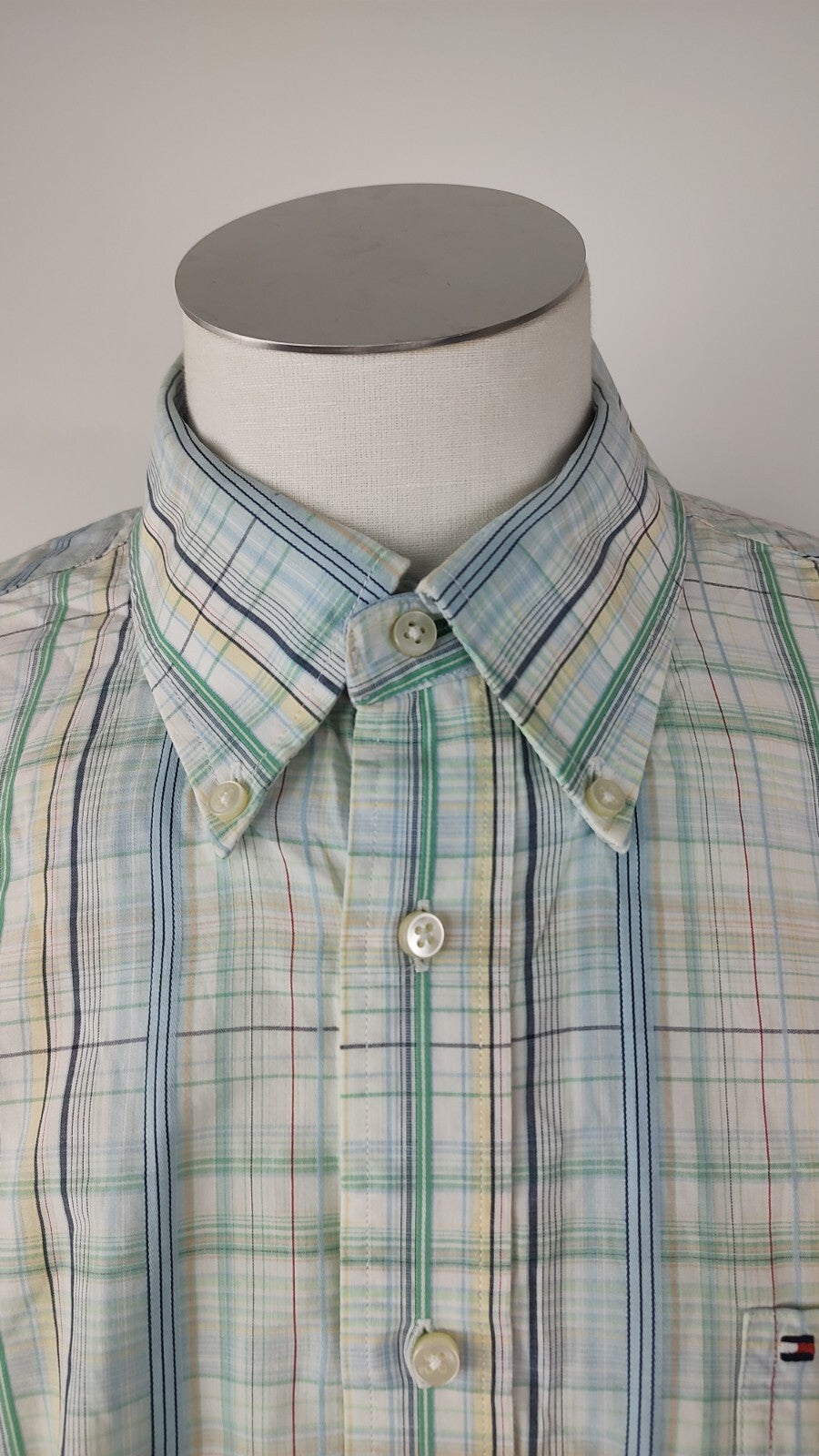 TOMMY HILFIGER CAMICIA UOMO COTONE TG. XL MAN CASUAL VINTAGE SHIRT