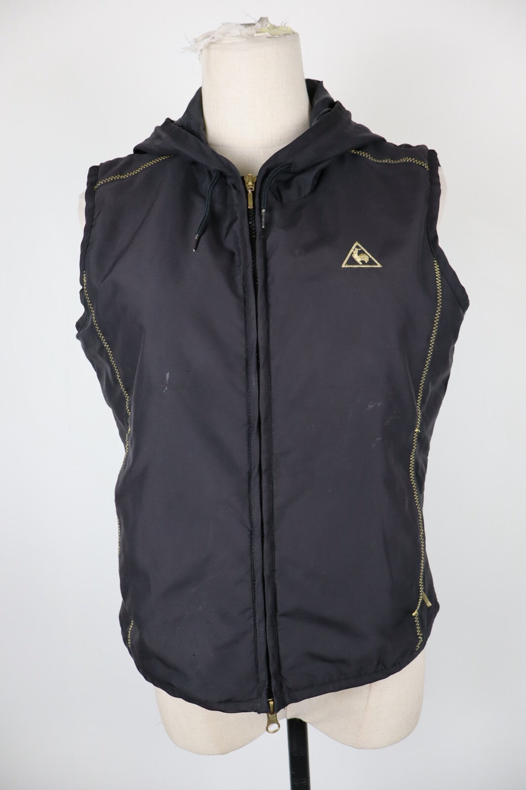 LE COQ SPORTIF GIUBBINO SMANICATO GILET DONNA TG M WOMAN CASUAL JACKET VINTAGE