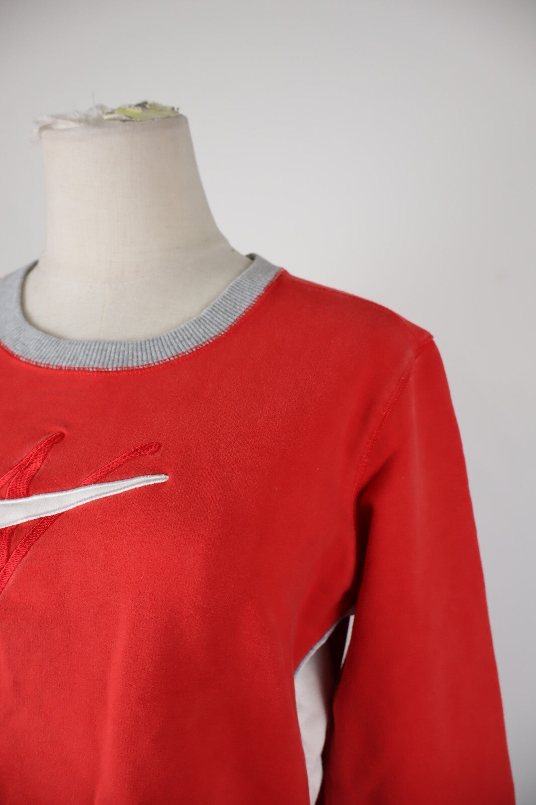 NIKE FELPA DONNA Tg L WOMAN CASUAL VINTAGE SPORT SWEATSHIRT COTONE COTTON