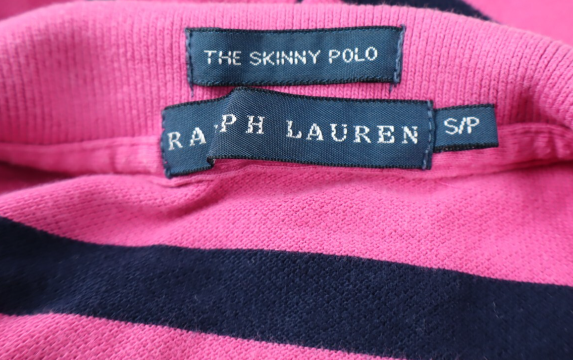 RALPH LAUREN MAGLIA POLO DONNA COTONE TG S WOMAN SHIRT CASUAL VINTAGE BIG LOGO