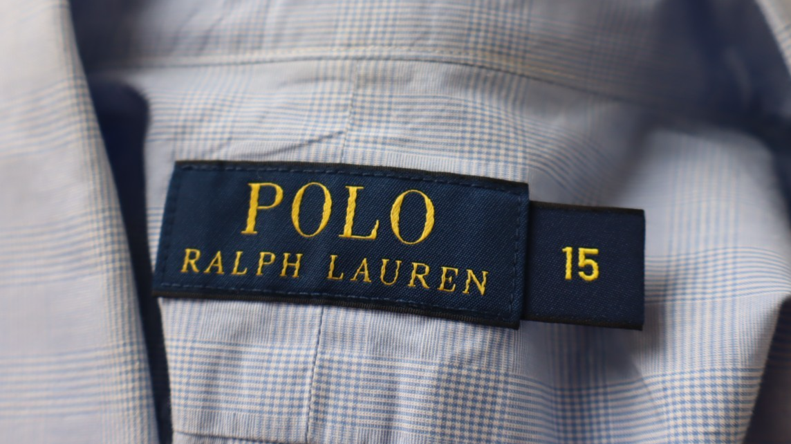 POLO RALPH LAUREN CAMICIA UOMO COTONE TG 15 MAN CASUAL VINTAGE COTTON SHIRT LOGO