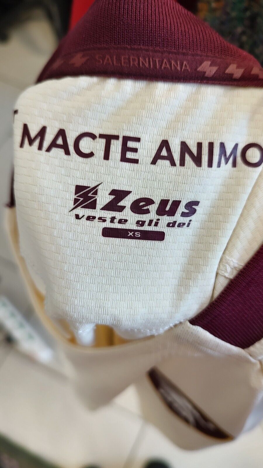 ZEUS SALERNITANA MAGLIA CALCIO UOMO Tg XS SOCCER TRIKOT MAN JERSEY 21/22