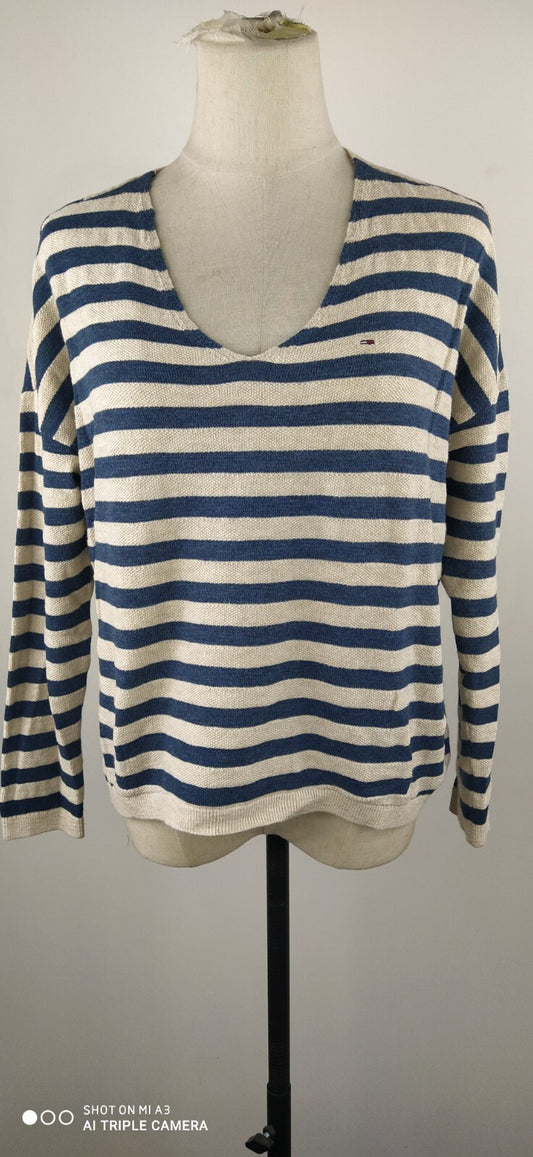 TOMMY HILFIGER DENIM MAGLIONE COTONE COTTON DONNA Tg. S WOMAN CASUAL SWEATER