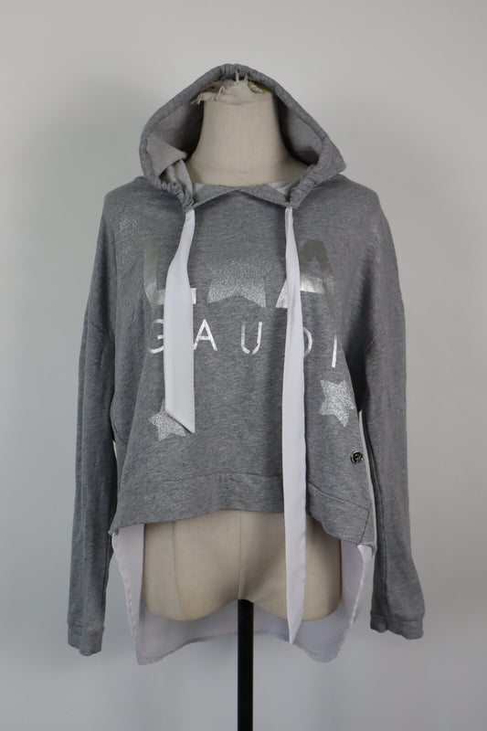 GAUDI FELPA CON CAPPUCCIO DONNA Tg XS WOMAN CASUAL VINTAGE SPORT SWEATSHIRT