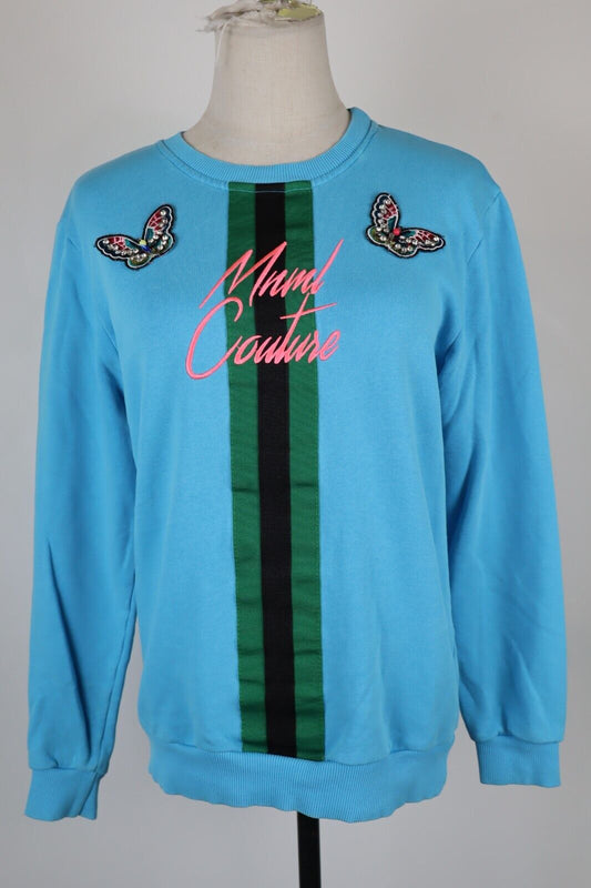 MINIMAL FELPA MAGLIA DONNA Tg M WOMEN CASUAL VINTAGE SPORT SWEATSHIRT