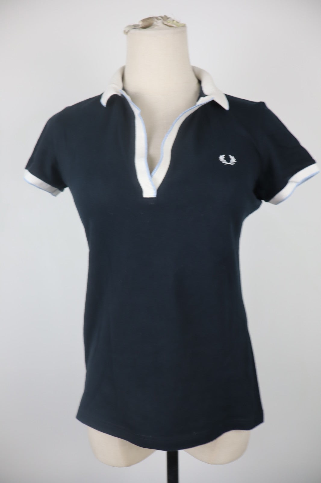 FRED PERRY POLO MAGLIA DONNA COTONE TG. M WOMAN COTTON SHIRT CASUAL VINTAGE