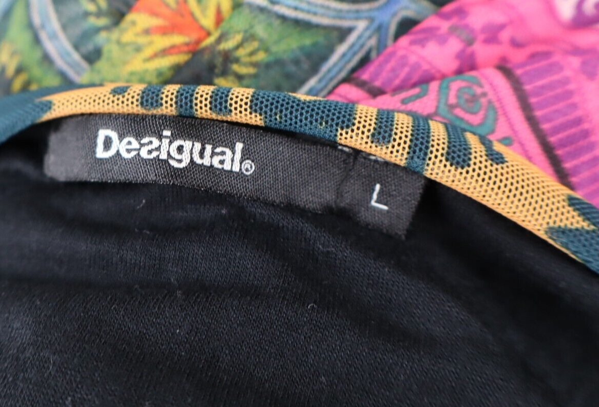 DESIGUAL VESTITO DONNA TG. L WOMAN CASUAL VINTAGE DRESS ABITO