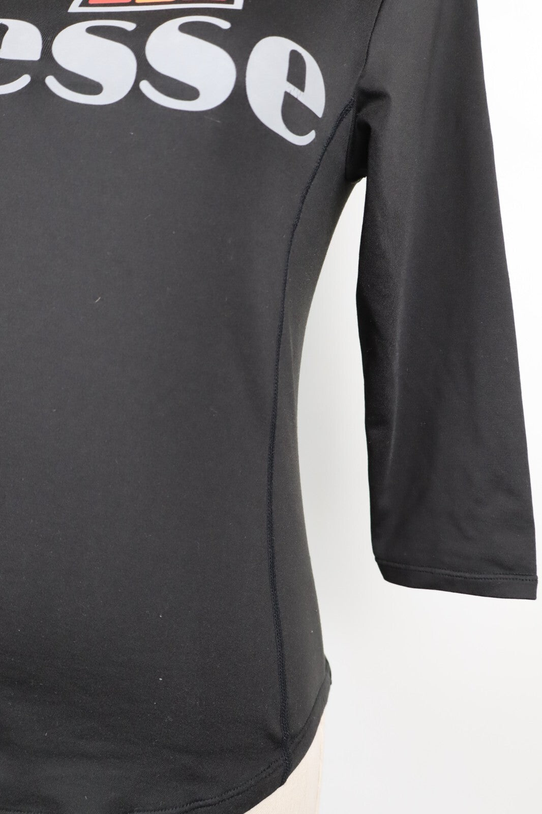 ELLESSE MAGLIA DONNA TG 36 WOMAN CASUAL VINTAGE T-SHIRT MANICHE A 3/4 POLIESTERE