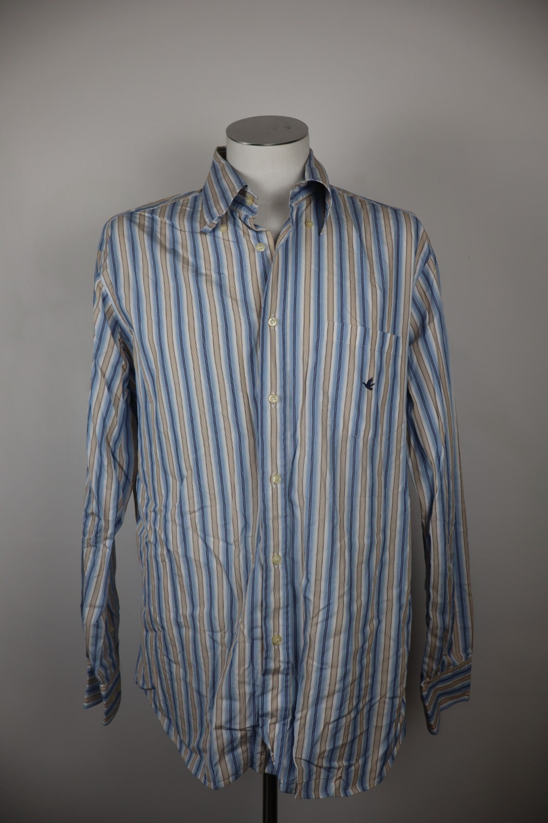 BROOKSFIELD CAMICIA UOMO TG. 43 VII MAN CASUAL VINTAGE SHIRT COTONE COTTON LOGO