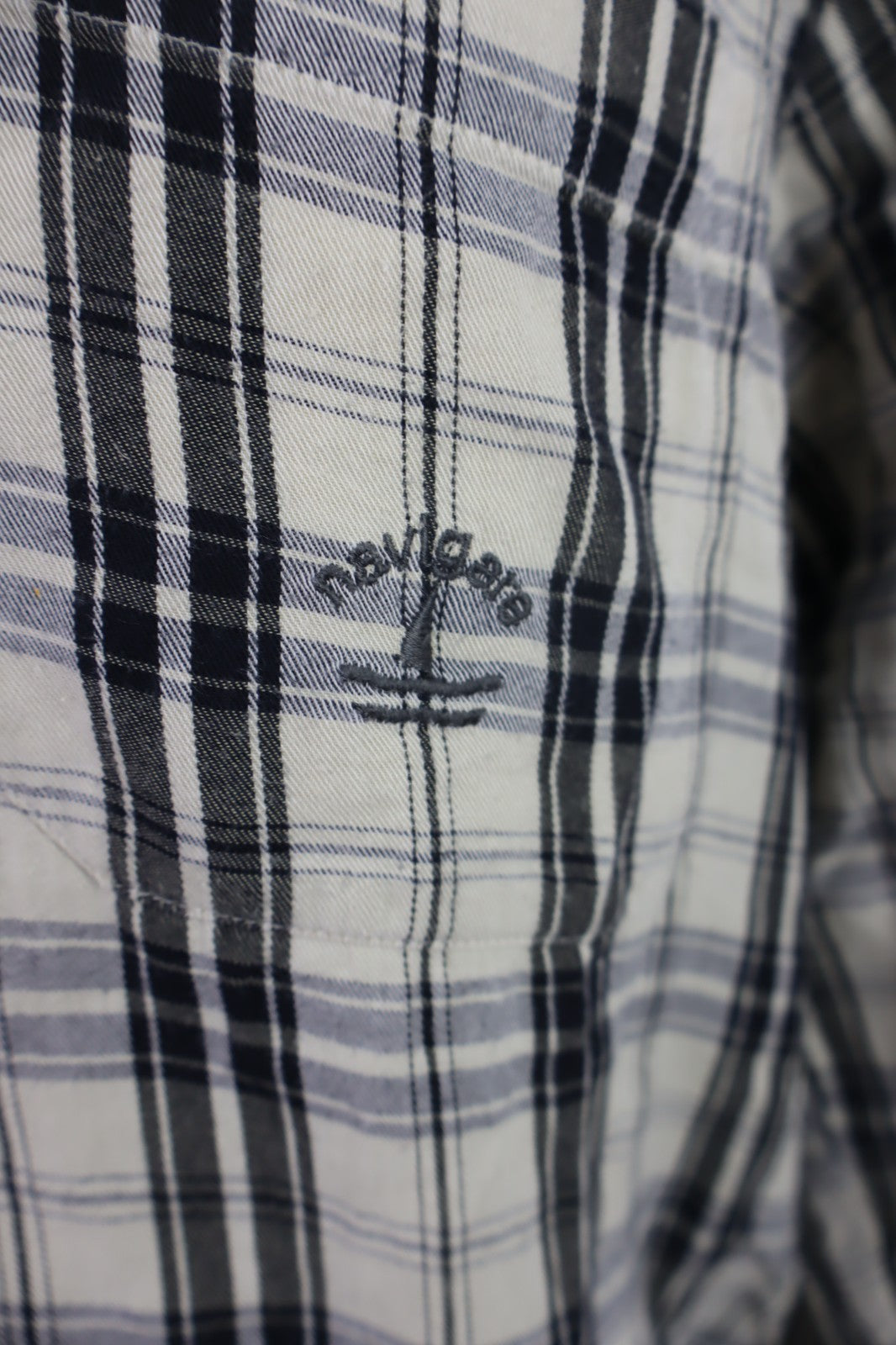 NAVIGARE CAMICIA COTONE UOMO TG. M MAN CASUAL VINTAGE SHIRT LOGO COTTON