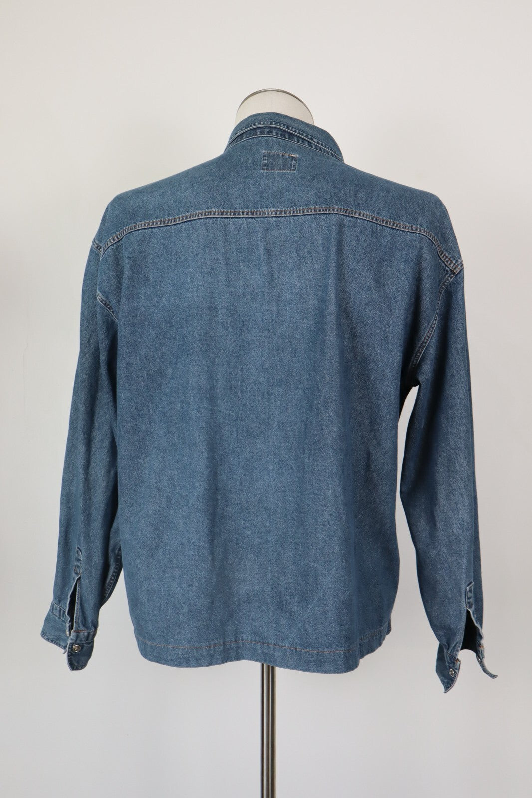 WAMPUM CAMICIA JEANS UOMO TG. M MAN CASUAL VINTAGE SHIRT COTONE DENIM