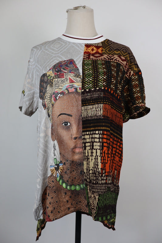 DESIGUAL MAGLIA DONNA TG. M WOMAN CASUAL VINTAGE T-SHIRT VISCOSA