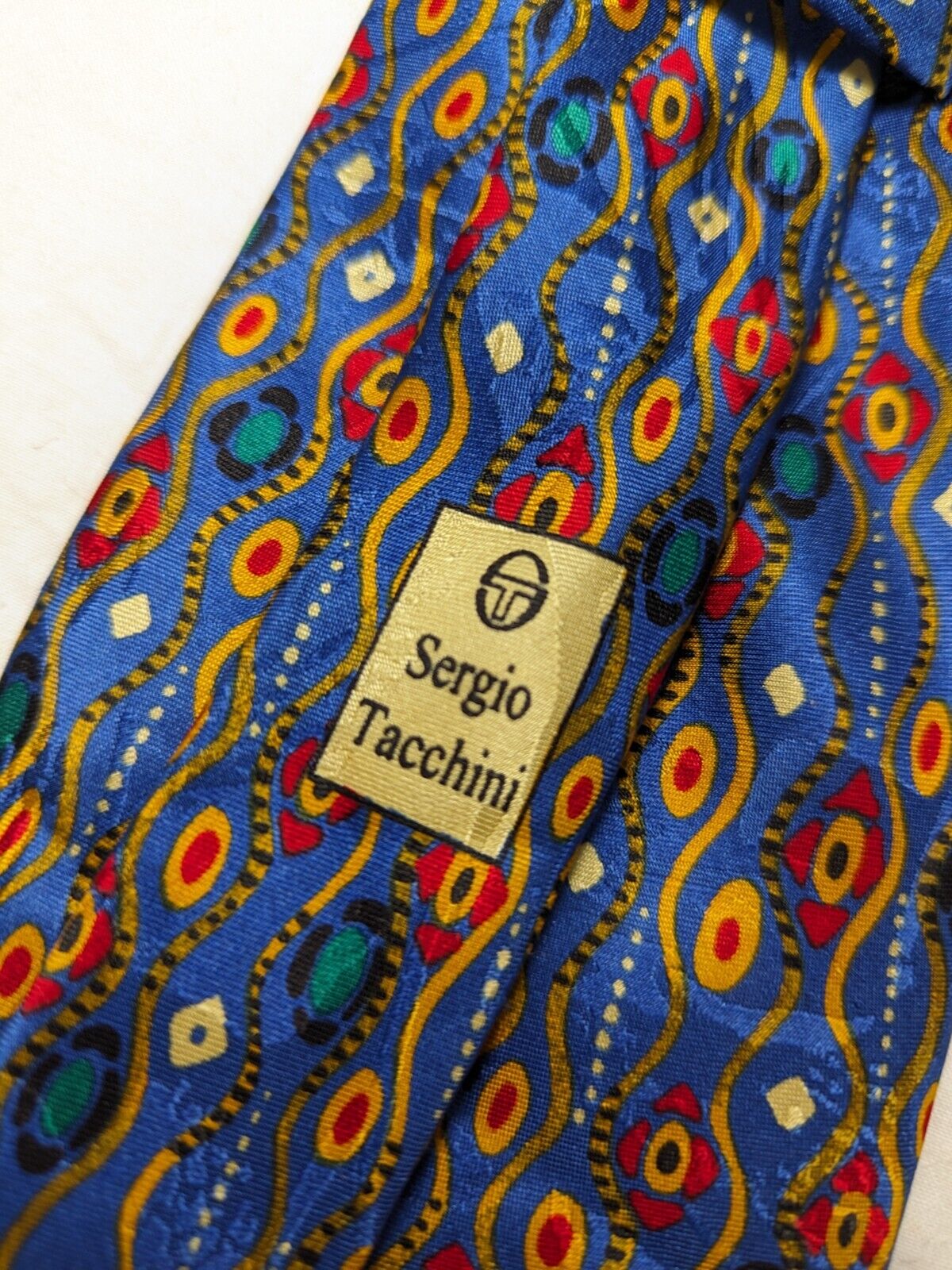 SERGIO TACCHINI 100% SILK TIE SETA CRAVATTA NECKTIE MADE IN ITALY