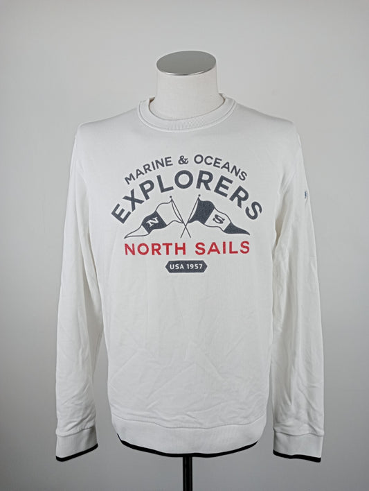NORTH SAILS FELPA MAGLIA UOMO Tg M COTONE COTTON  MAN SWEATSHIRT CASUAL VINTAGE