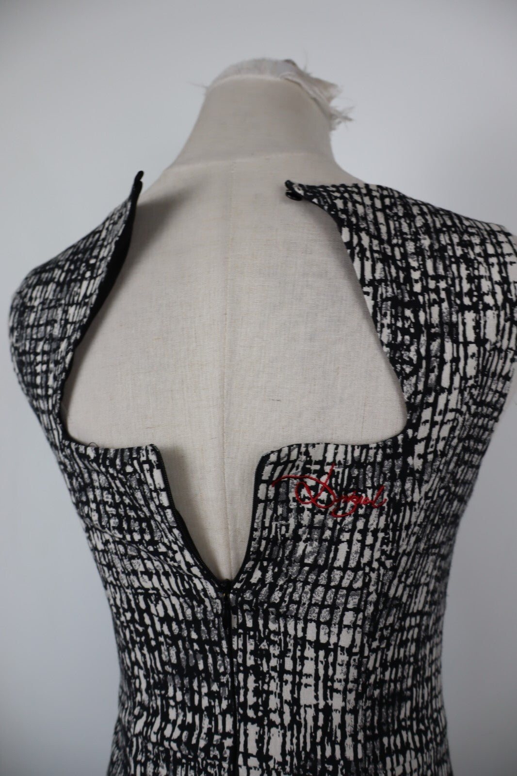 DESIGUAL VESTITO SMANICATO COTONE DONNA TG. 36 WOMAN CASUAL VINTAGE DRESS COTTON