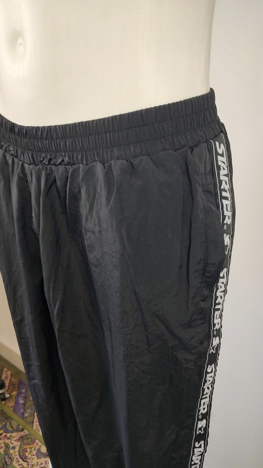 STARTER PANTALONE TUTA SPORT CASUAL UOMO TG L MAN VINTAGE PANTS NYLON
