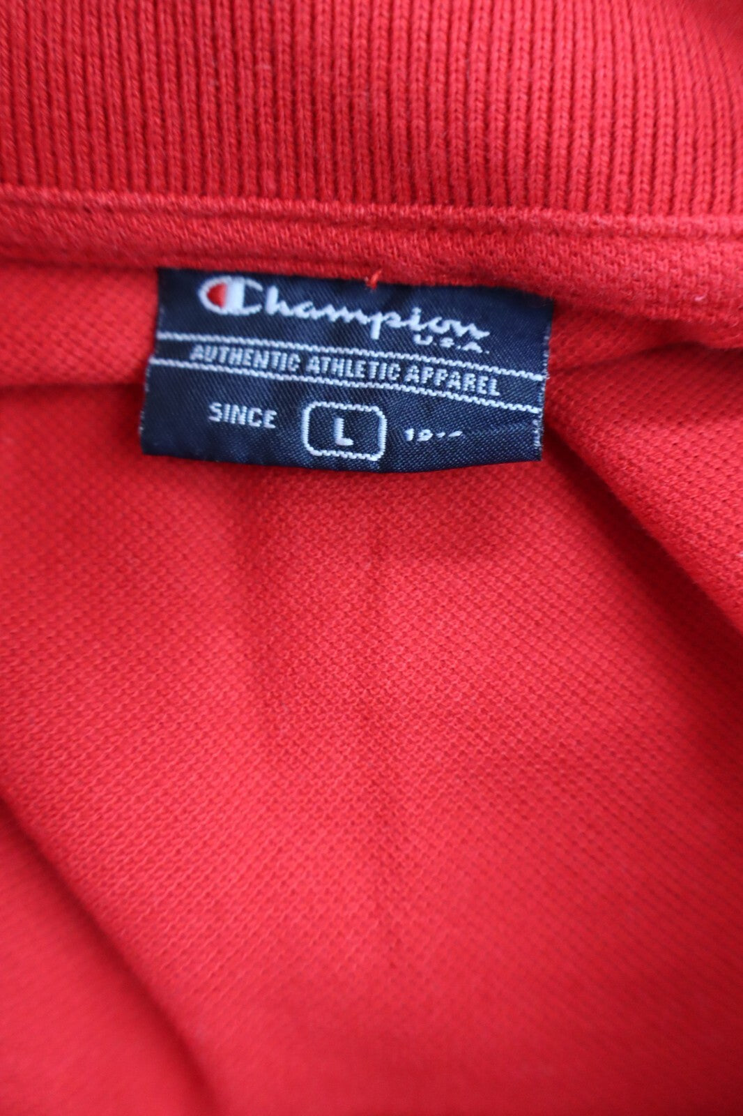 CHAMPION MAGLIA POLO COTONE UOMO TG. L MAN T-SHIRT CASUAL VINTAGE COTONE