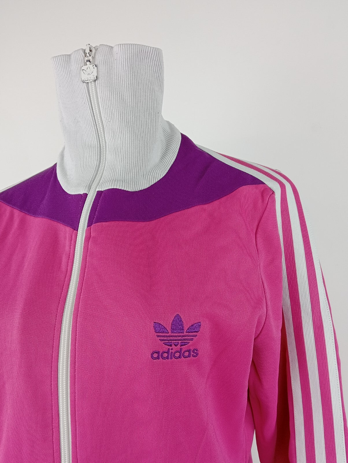 ADIDAS FELPA CON ZIP DONNA Tg 42 WOMAN CASUAL VINTAGE SPORT SWEATSHIRT ITALY