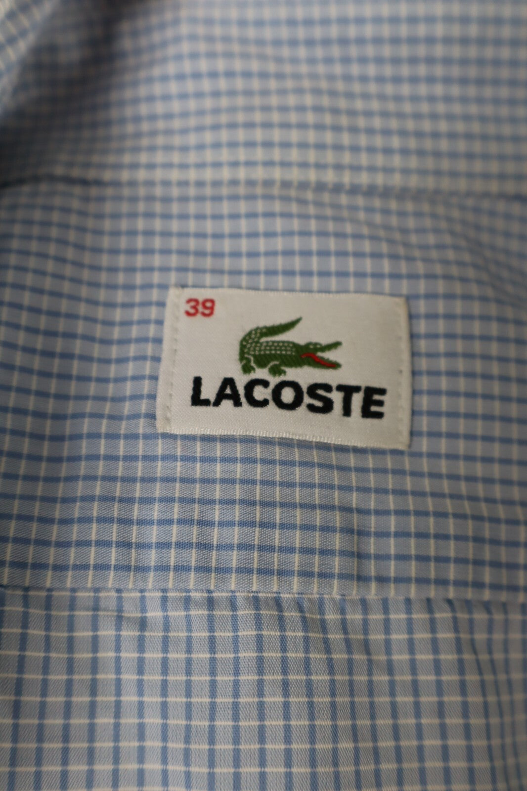LACOSTE CAMICIA UOMO TG. 39 MAN CASUAL VINTAGE SHIRT COTONE COTTON