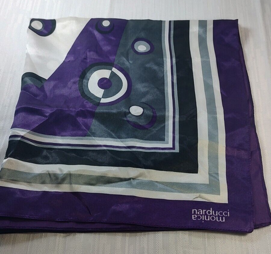 NARDUCCI MONICA FOULARD 100% SILK SETA SCARVES SCARF SQUARE MADE IN ITALY
