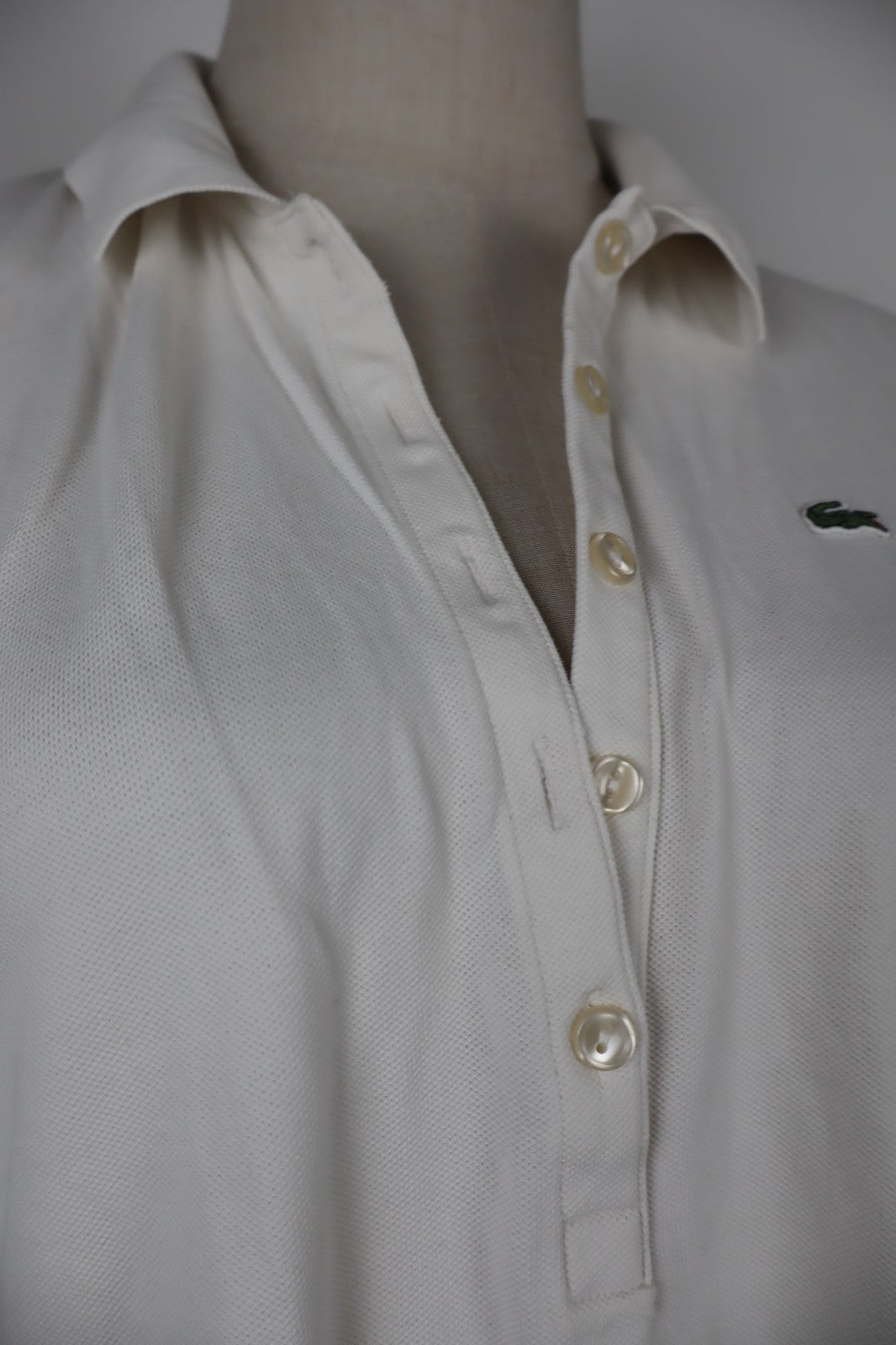 LACOSTE POLO MAGLIA T-SHIRT DONNA COTONE TG 40 WOMAN CASUAL VINTAGE LOGO COTTON