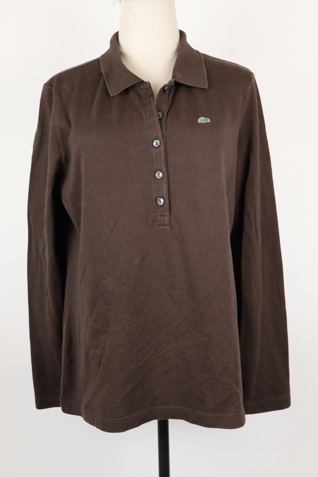 LACOSTE POLO MAGLIA DONNA TG. 48 WOMAN CASUAL VINTAGE T-SHIRT COTONE