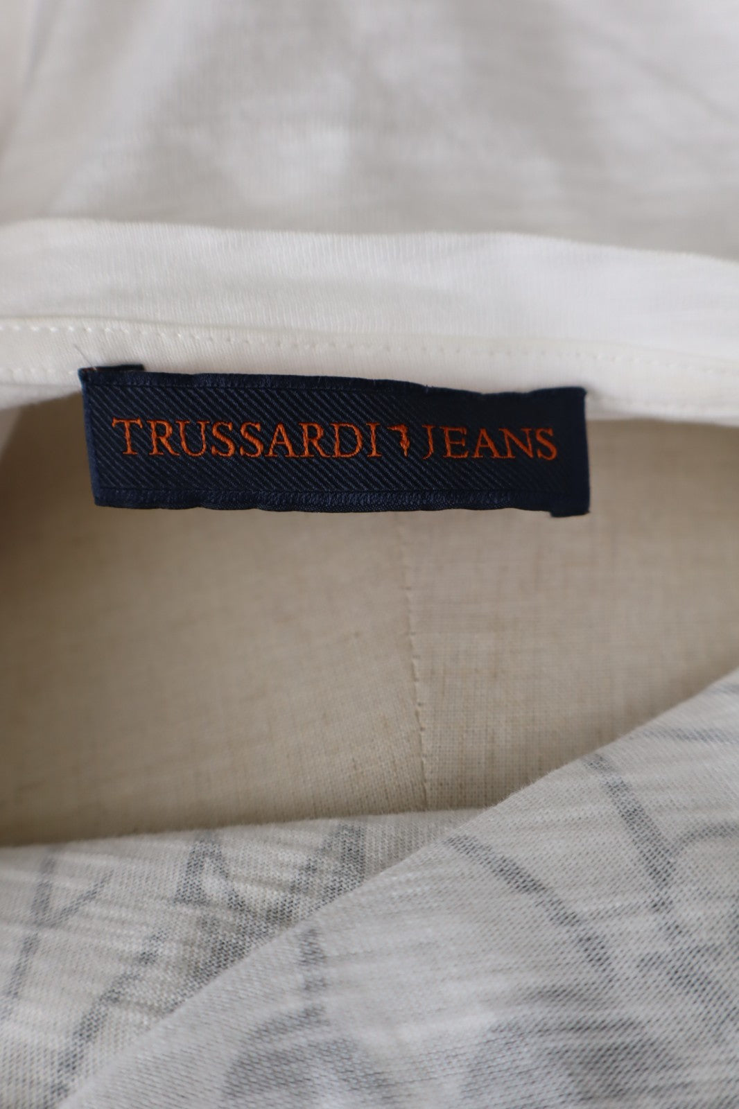 TRUSSARDI JEANS MAGLIA DONNA TG. M WOMAN CASUAL VINTAGE T-SHIRT TOP COTONE