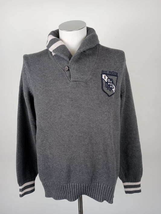 TOMMY HILFIGER MAGLIONE COTONE COTTON VINTAGE UOMO Tg. L MAN SWEATER CASUAL