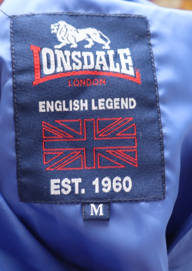 LONSDALE KWAY GIUBBINO DONNA TG M WOMEN IMPERMEABILE CASUAL JACKET VINTAGE BLU