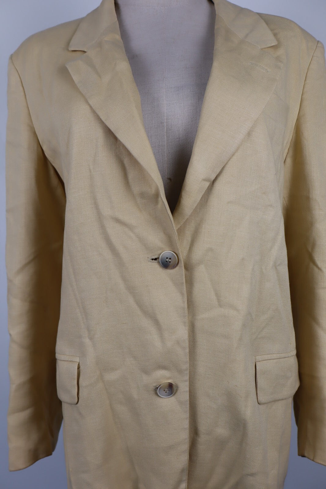 MAX MARA GIACCA BLAZER DONNA Tg 42 WOMAN VINTAGE JACKET LINO LINEN