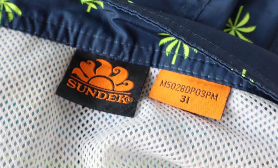 SUNDEK COSTUME PANTALONCINO MARE UOMO TG 31 MEN SWIMSUIT VINTAGE CASUAL