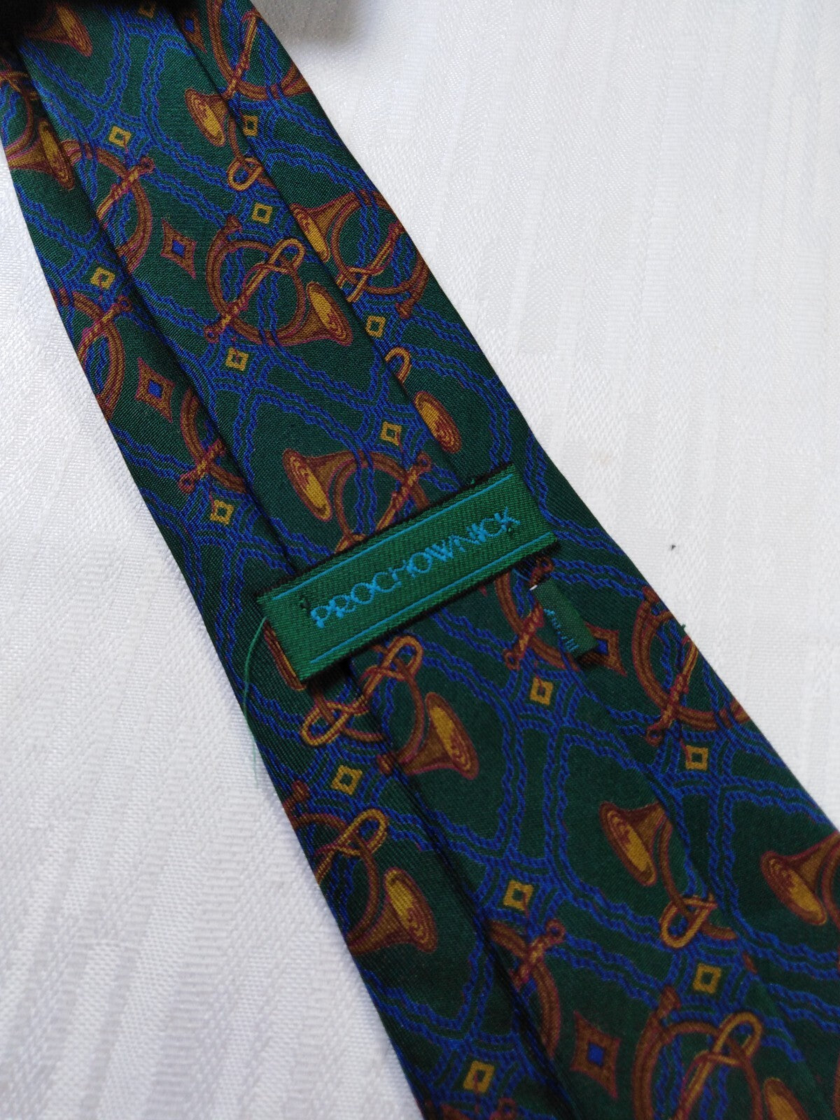 PROCHOWNICK 100% SILK TIE SETA CRAVATTA NECKTIE MADE IN ITALIA CLASSIC