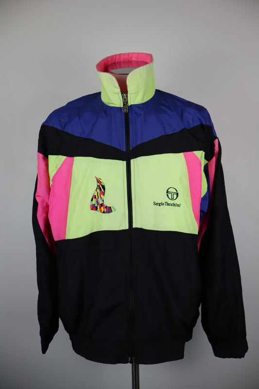 SERGIO TACCHINI TENNIS FELPA MAGLIA ZIP UOMO 50 MAN SHIRT SPORT VINTAGE JACKET