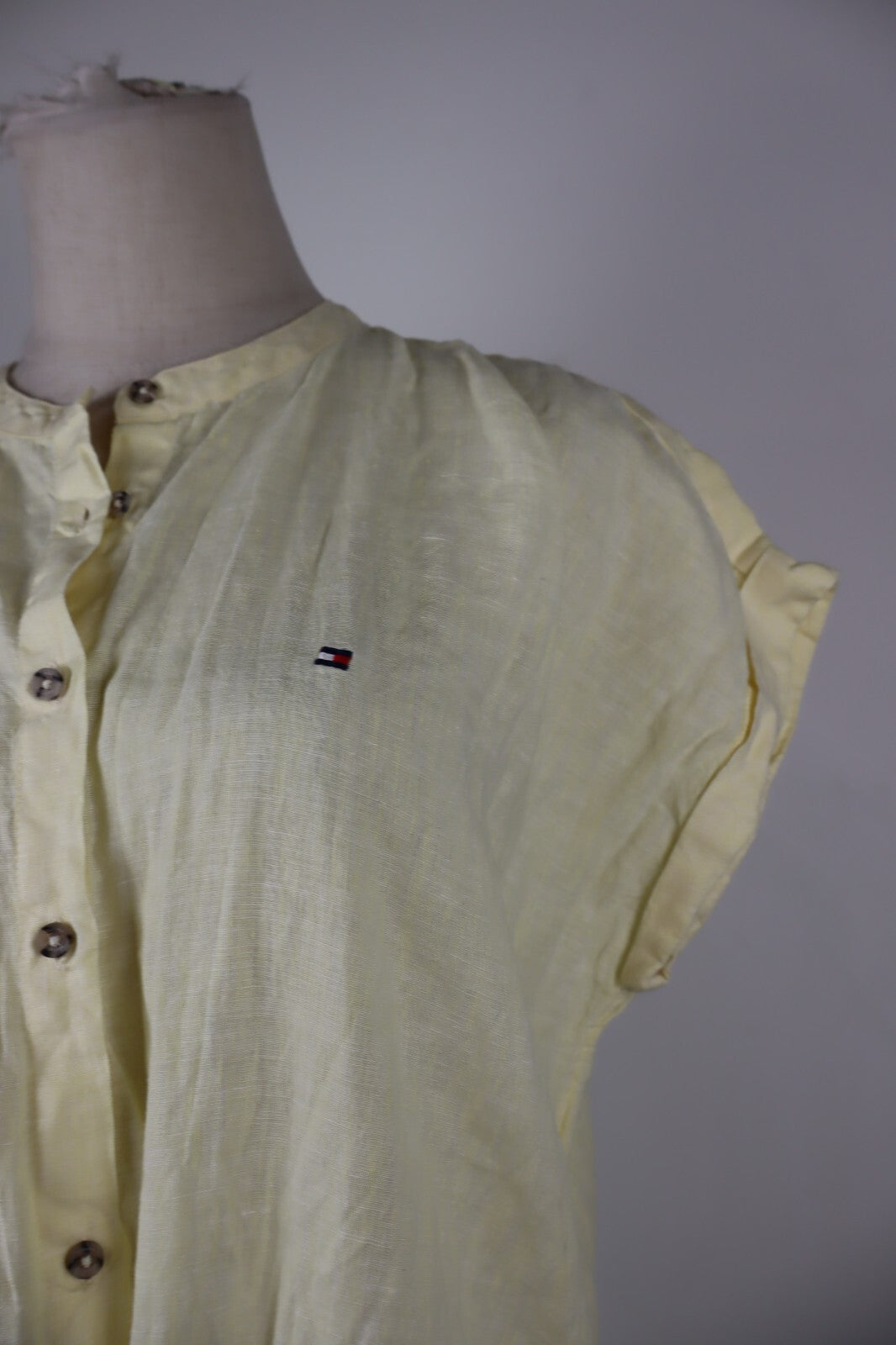 TOMMY HILFIGER VESTITO DONNA TG. 40 WOMAN CASUAL VINTAGE DRESS LINO LINEN