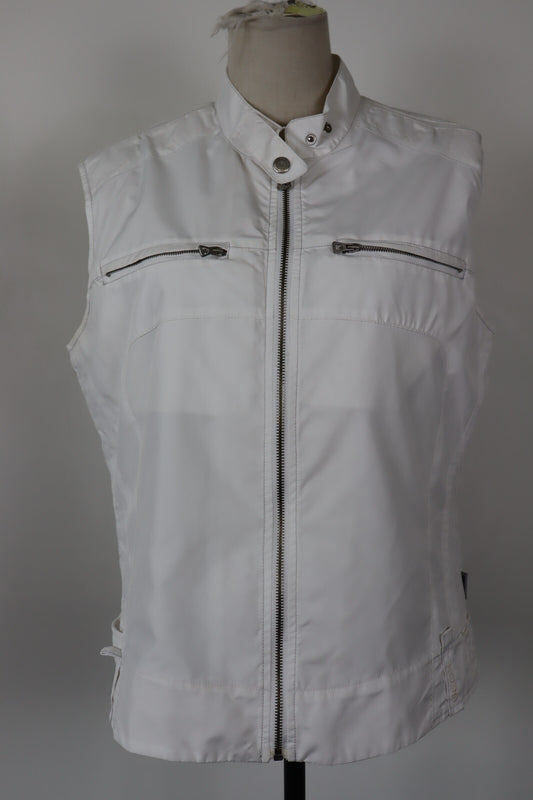 GEOX GIUBBINO SMANICATO GILET DONNA TG 50 WOMAN CASUAL JACKET VINTAGE