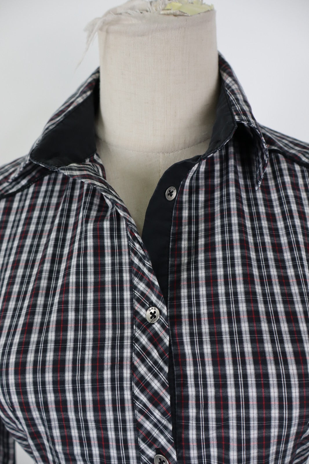 GAS CAMICIA CON BODY DONNA TG. S WOMAN SHIRT CASUAL VINTAGE COTONE