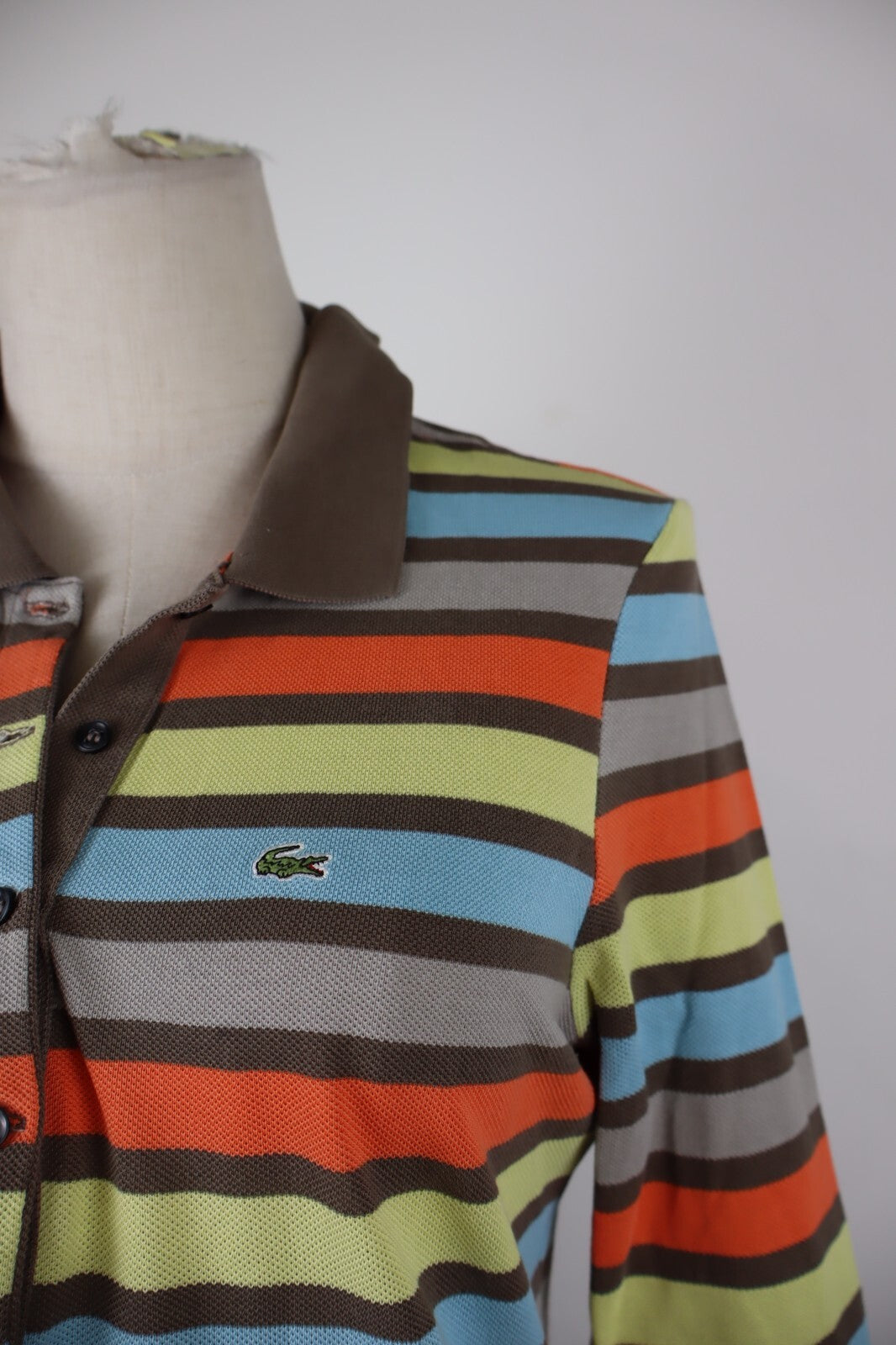 LACOSTE POLO MAGLIA DONNA COTONE TG. 40 WOMAN COTTON SHIRT CASUAL VINTAGE