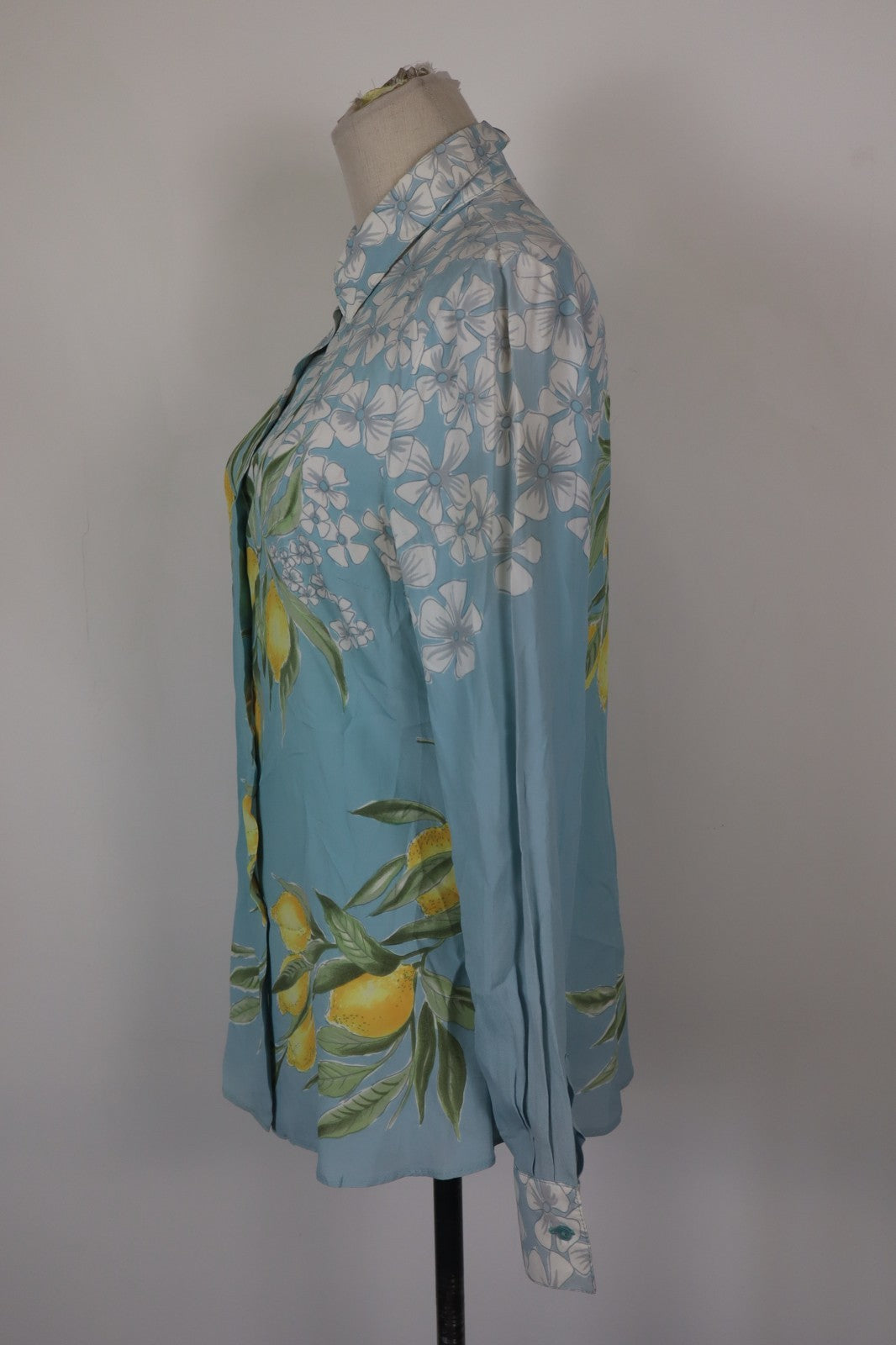 BLUMARINE CAMICIA MANICA LUNGA DONNA TG 42 WOMAN SHIRT CASUAL VINTAGE SETA